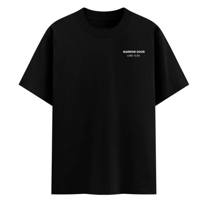 The Narrow Door – Luke 13:24 Strive to Enter T-Shirt (Black)